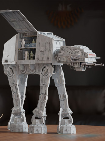 Star Wars 4D Build Imperial AT-AT Model Kit Gallery Image 2