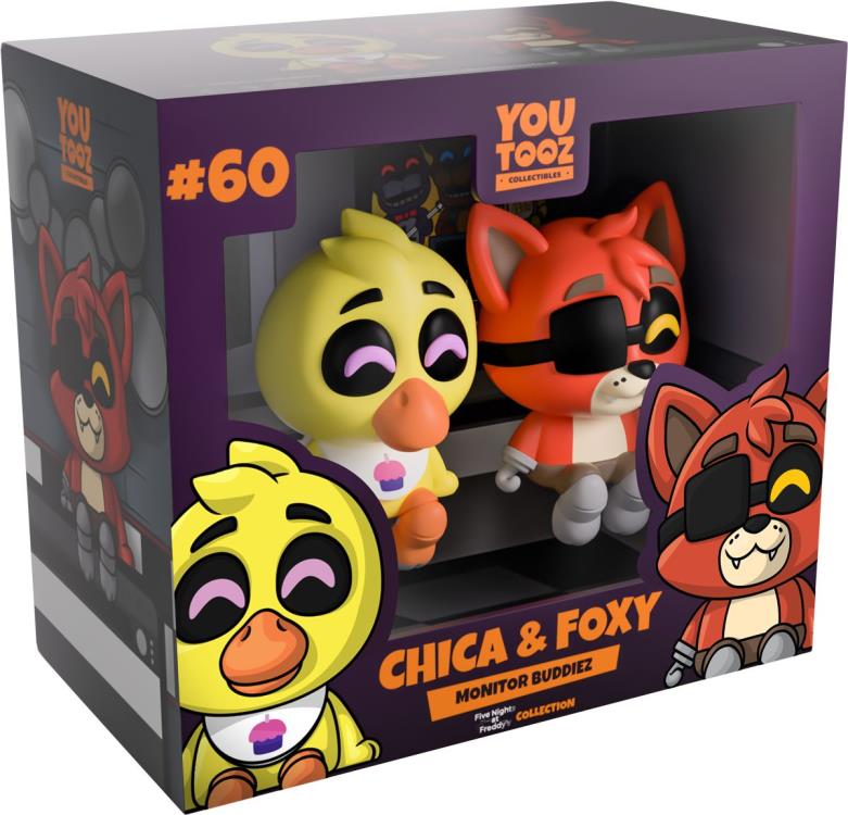 Five Nights at Freddy's Monitor Buddiez Chica & Foxy Vinyl Figure Set