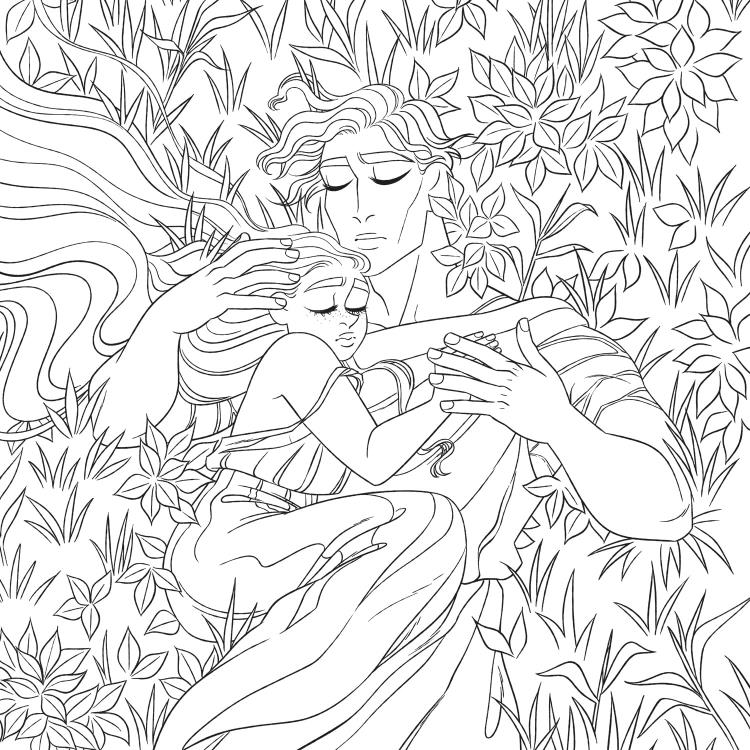 Lore Olympus: The Official Coloring Book Gallery Image 6