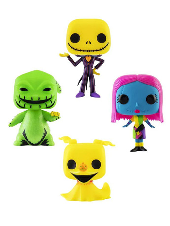 Pop! Disney: The Nightmare Before Christmas (Blacklight) Four-Pack Exclusive Gallery Image 2