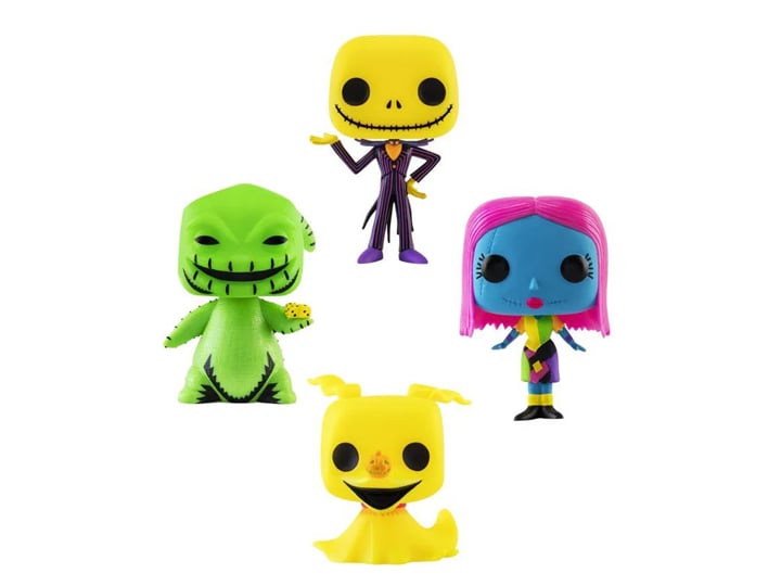 Pop! Disney: The Nightmare Before Christmas (Blacklight) Four-Pack Exclusive Gallery Image 1