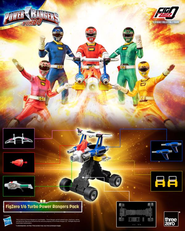 Power Rangers Turbo FigZero Turbo Rangers 1/6 Scale Figure 5-Pack Gallery Image 8