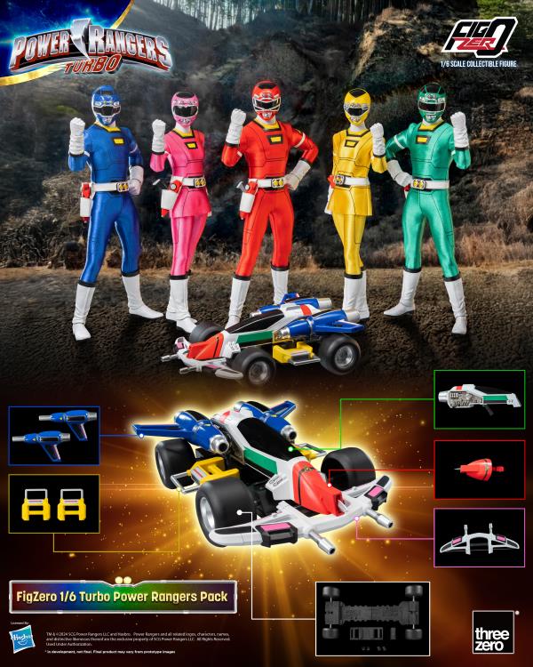Power Rangers Turbo FigZero Turbo Rangers 1/6 Scale Figure 5-Pack Gallery Image 7