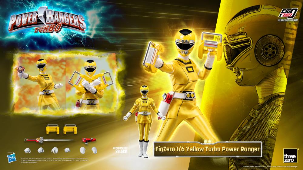 Power Rangers Turbo FigZero Yellow Turbo Ranger 1/6 Scale Figure Gallery Image 10
