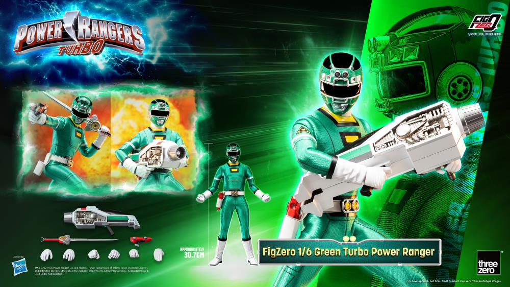 Power Rangers Turbo FigZero Green Turbo Ranger 1/6 Scale Figure Gallery Image 9