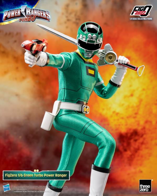 Power Rangers Turbo FigZero Green Turbo Ranger 1/6 Scale Figure Gallery Image 6