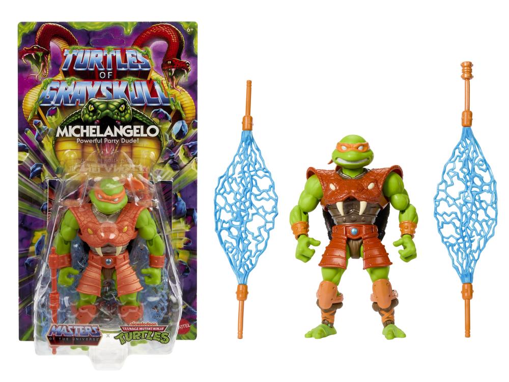 Masters of the Universe: Origins Turtles of Grayskull Michelangelo (New Ver.) Action Figure Gallery Image 7