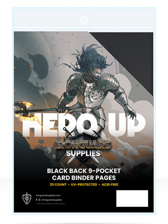 Black Back 9-Pocket Card Binder Pages (25 Pack) Gallery Image 2