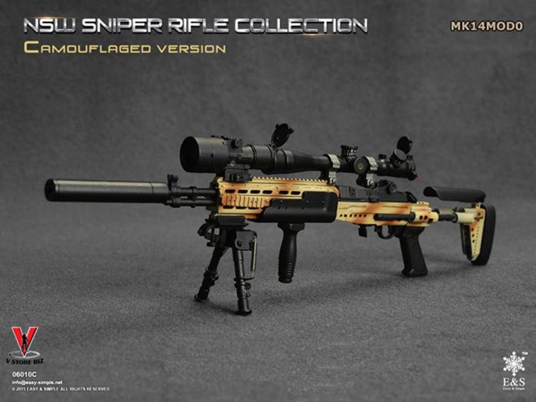 1/6 Scale NSW Sniper Rifle Collection Camouflaged - MK14MOD0 Gallery Image 1