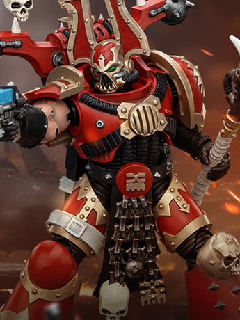 Warhammer 40K World Eaters Khorne Berzerker with Berzerker Icon 1/18 Scale Action Figure Gallery Image 2