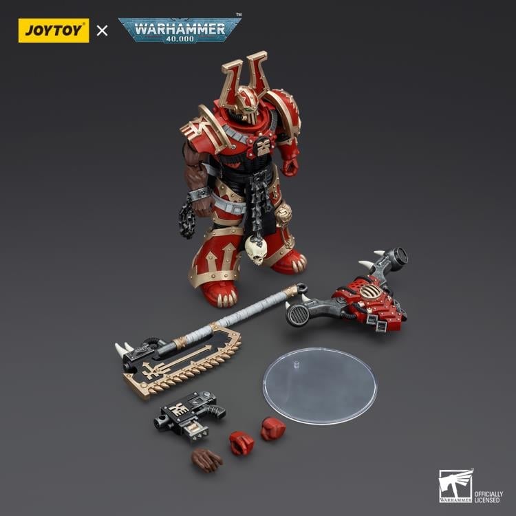 Warhammer 40K World Eaters Khorne Berzerker Eviscerator Chainaxe 1/18 Scale Action Figure Gallery Image 7
