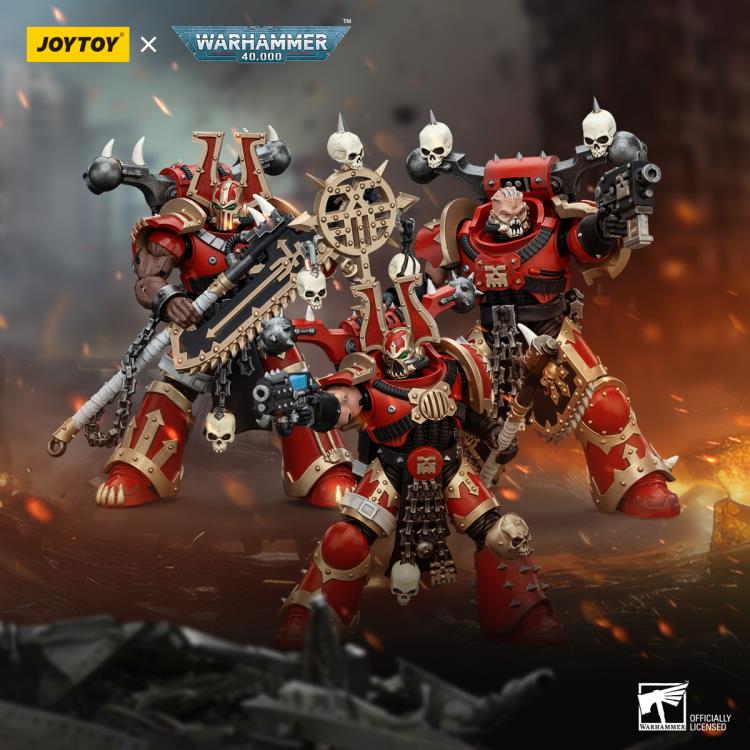 Warhammer 40K World Eaters Khorne Berzerker Eviscerator Chainaxe 1/18 Scale Action Figure Gallery Image 9