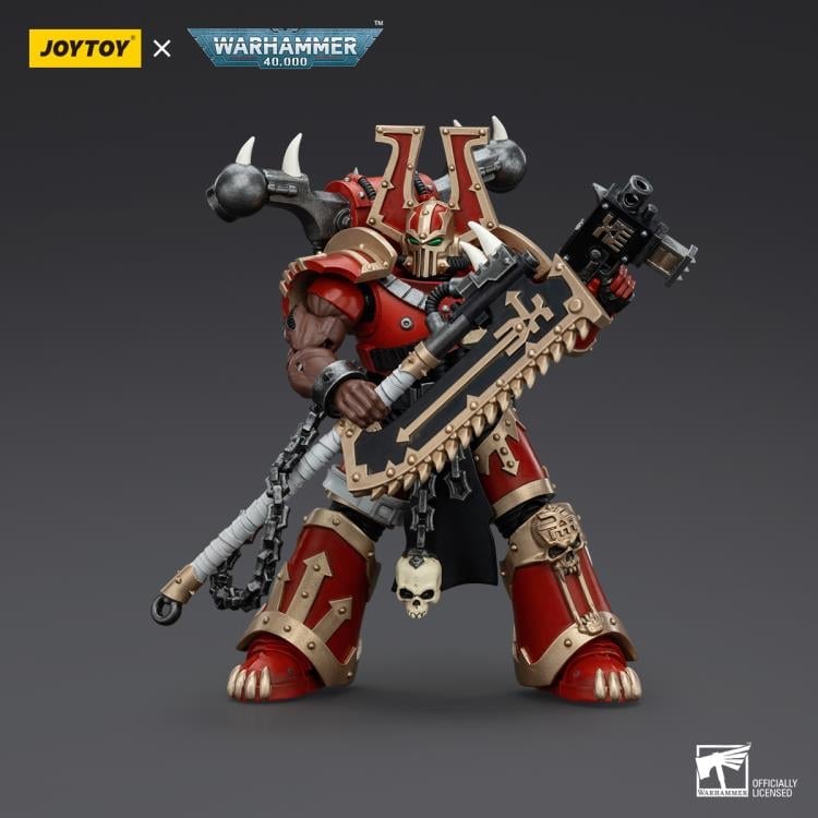 Warhammer 40K World Eaters Khorne Berzerker Eviscerator Chainaxe 1/18 Scale Action Figure Gallery Image 6