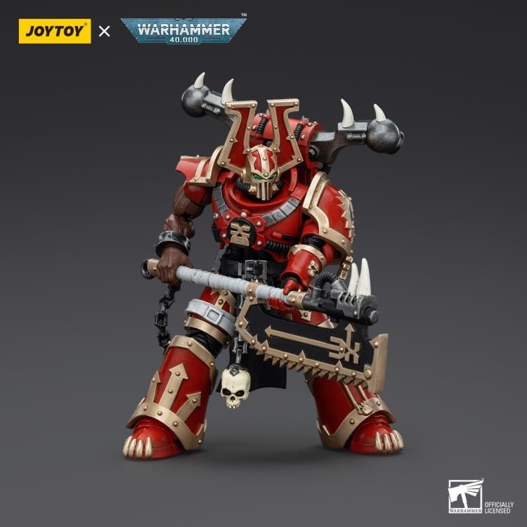 Warhammer 40K World Eaters Khorne Berzerker Eviscerator Chainaxe 1/18 Scale Action Figure Gallery Image 5