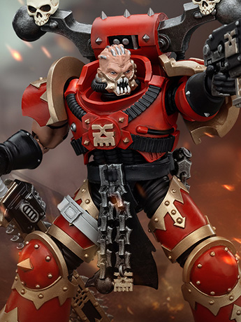 Warhammer 40K World Eaters Khorne Berzerker Eviscerator Chainsword 1/18 Scale Action Figure Gallery Image 2