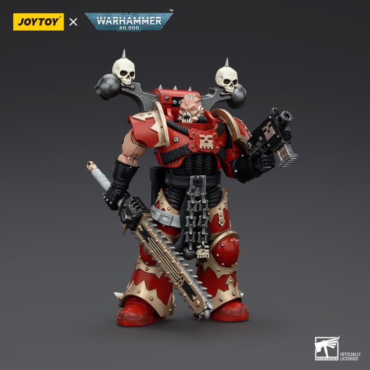 Warhammer 40K World Eaters Khorne Berzerker Eviscerator Chainsword 1/18 Scale Action Figure Gallery Image 3
