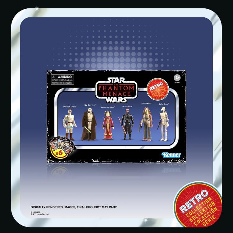 Star Wars Retro Collection The Phantom Menace Boxed Set of 6 Figures