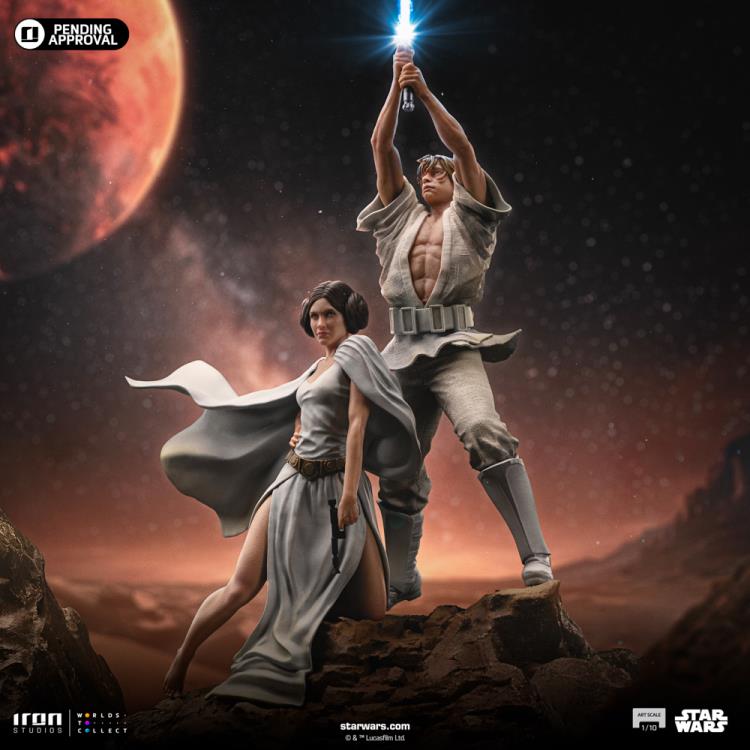 Star Wars: A New Hope Luke and Leia Deluxe 1/10 Art Scale Limited Edition Statue Gallery Image 4