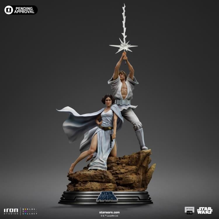 Star Wars: A New Hope Luke and Leia Deluxe 1/10 Art Scale Limited Edition Statue Gallery Image 5