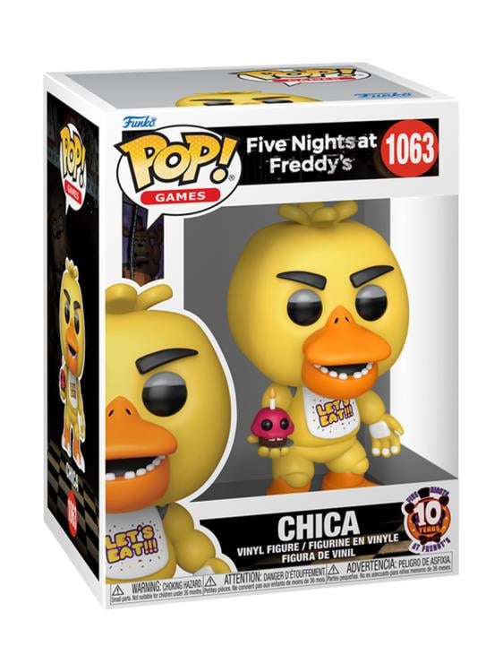 Pop! Games: Five Nights at Freddy's - Chica with Cupcake (10th Anniversary Ver.) Gallery Image 3