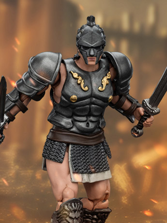 Strife Roman Gladiator Dimachaerus Gladiator 1/18 Scale Action Figure Gallery Image 2