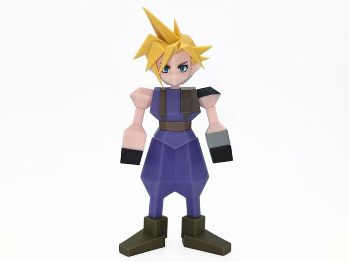 Final Fantasy VII Cloud Strife Polygon Soft Vinyl Figure Gallery Image 1