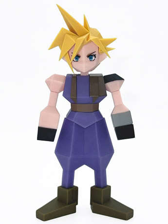 Final Fantasy VII Cloud Strife Polygon Soft Vinyl Figure Gallery Image 2