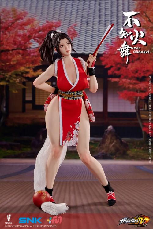 Close-up of Mai Shiranui's face and costume details