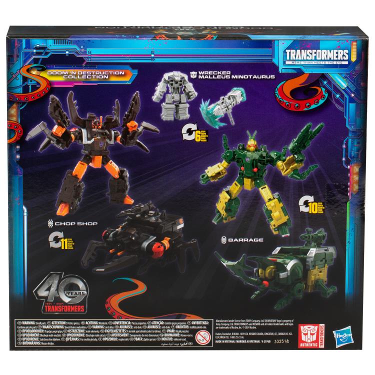 Transformers: Legacy United Doom 'n Destruction Collection Wrecker Malleus Minotaurus, Chop Shop, & Barrage Exclusive Action Figure Set Gallery Image 21