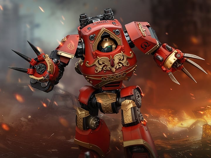 Warhammer: The Horus Heresy Blood Angels Contemptor-Incaendius Dreadnought 1/18 Scale Action Figure Gallery Image 1