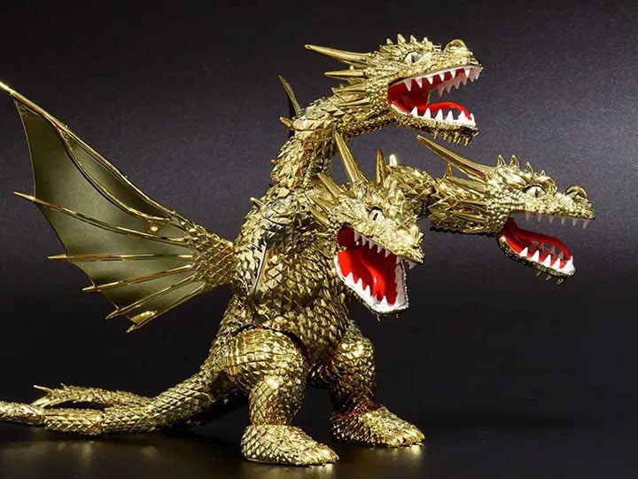 Godzilla vs. King Ghidorah (1991) Chibimaru No.402 King Ghidorah (70th Anniversary Luxury Plating Ver.) Limited Edition Model Kit Gallery Image 1