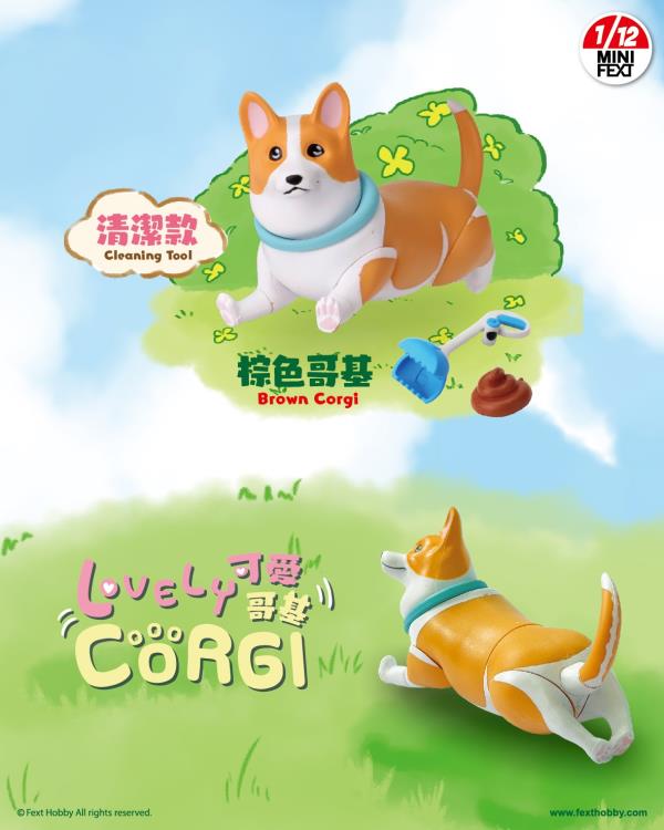 Mini Fext Lovely Corgi 1/12 Scale Boxed Set of 4 Figures Gallery Image 6