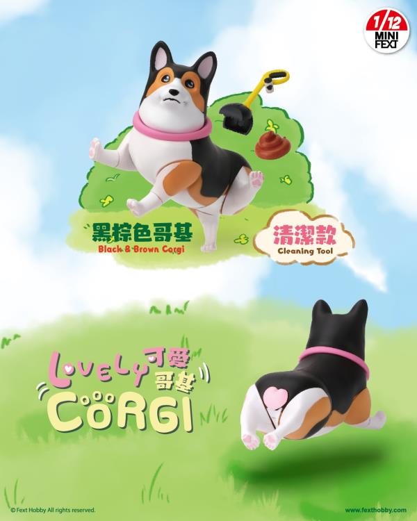 Mini Fext Lovely Corgi 1/12 Scale Boxed Set of 4 Figures Gallery Image 7