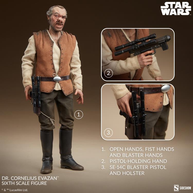 Star Wars: A New Hope Scum & Villainy Doctor Cornelius Evazan 1/6 Scale Figure Gallery Image 13
