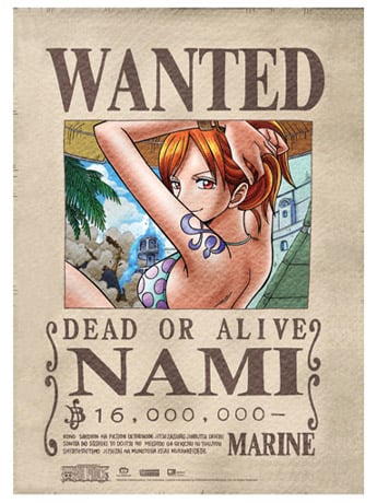 One Piece Nami Wanted Wall Scroll Gallery Image 2