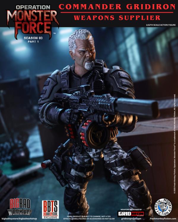 Operation: Monster Force Season 03 (Part 1) Commander Gridiron 1/12 Scale Action Figure Gallery Image 8