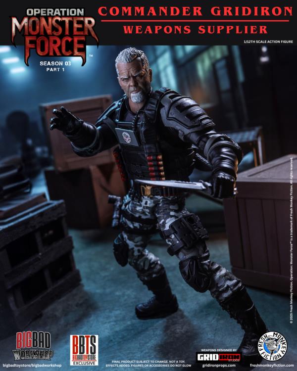 Operation: Monster Force Season 03 (Part 1) Commander Gridiron 1/12 Scale Action Figure Gallery Image 7