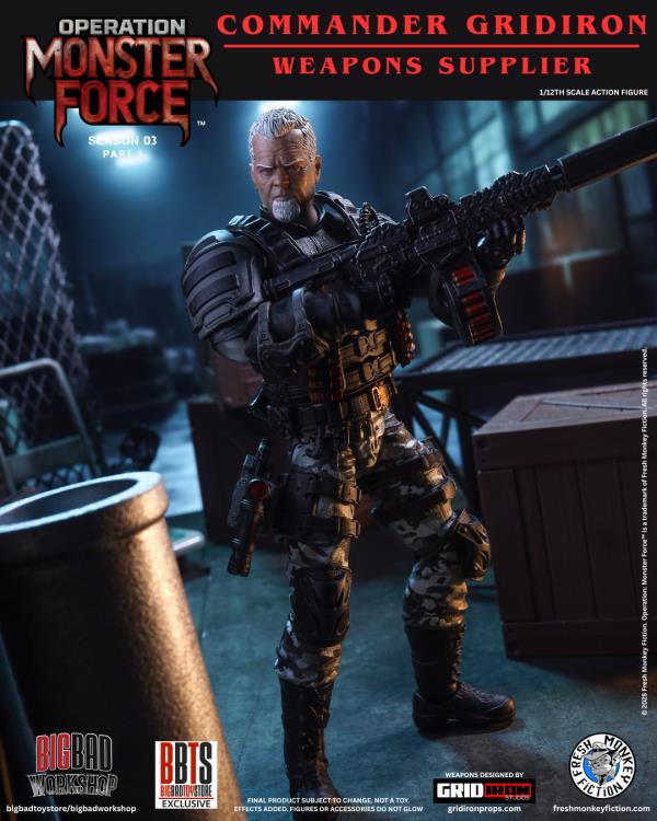 Operation: Monster Force Season 03 (Part 1) Commander Gridiron 1/12 Scale Action Figure Gallery Image 4