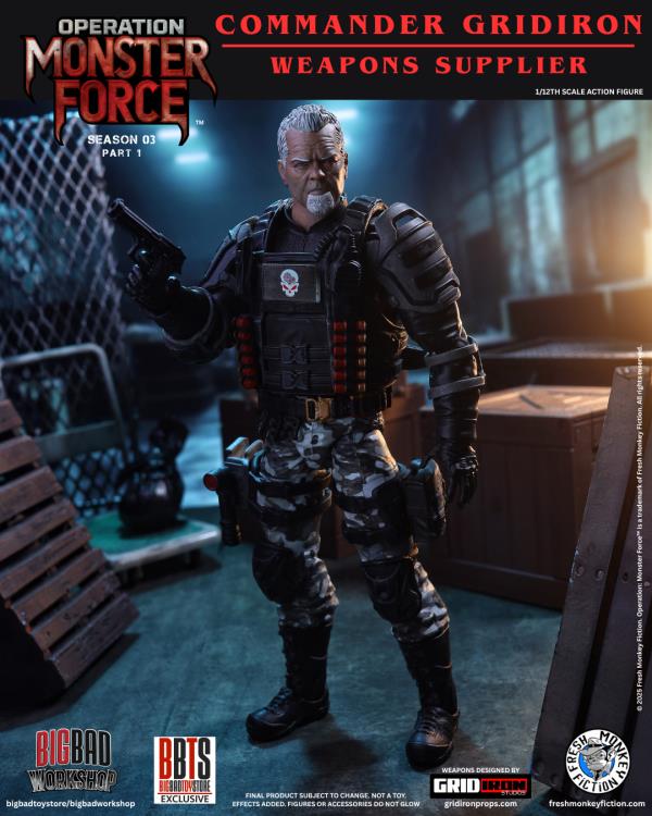 Operation: Monster Force Season 03 (Part 1) Commander Gridiron 1/12 Scale Action Figure Gallery Image 3