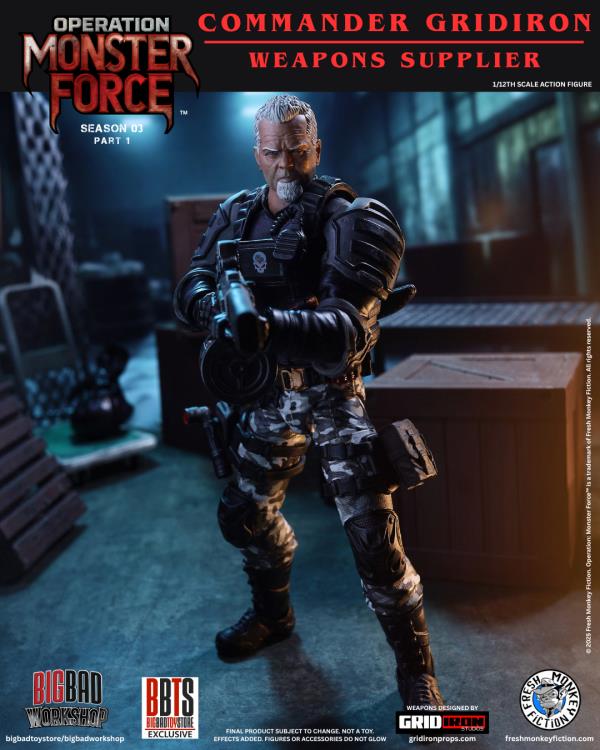 Operation: Monster Force Season 03 (Part 1) Set of Six 1/12 Scale Action Figures (With Bonus) Gallery Image 10