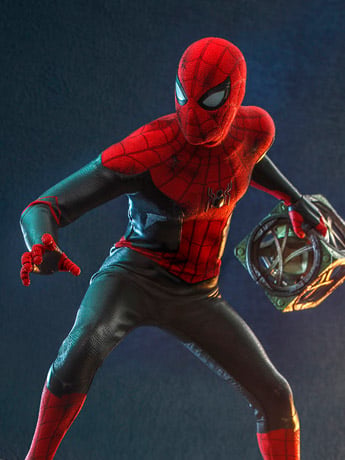Spider-Man: No Way Home MMS625 Spider-Man (Battling Ver.) Movie Promo Edition 1/6th Scale Collectible Figure Gallery Image 2