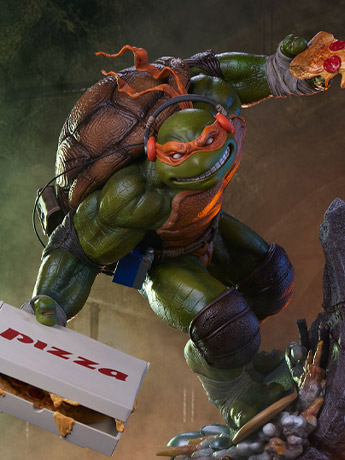 Teenage Mutant Ninja Turtles Legends Michelangelo Deluxe 1/3 Scale Limited Edition Statue Gallery Image 2