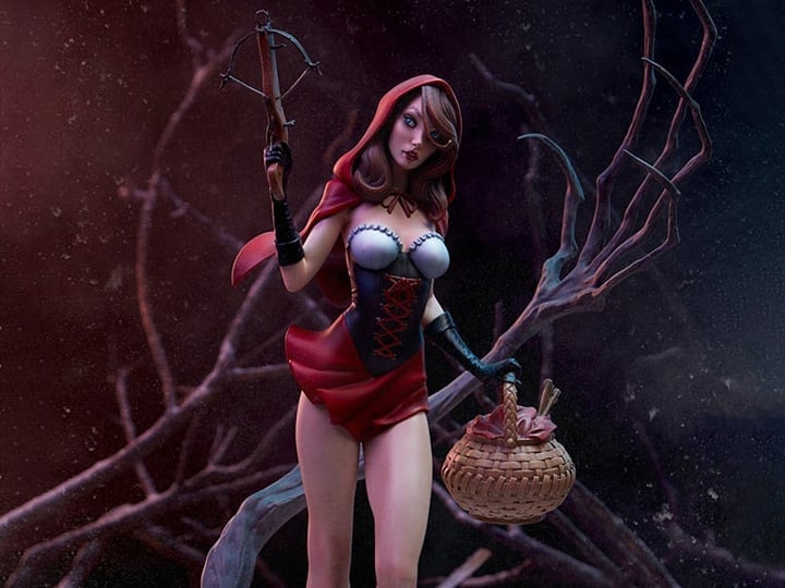 Fairytale Fantasies Collection Red Riding Hood Exclusive Statue Gallery Image 1