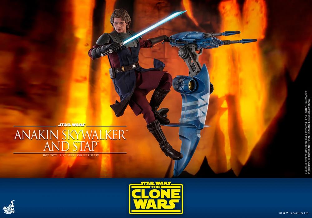 Star Wars: The Clone Wars TMS020B Anakin Skywalker and STAP Special Edition 1/6th Scale Figure Gallery Image 8