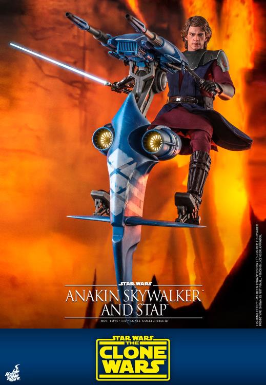 Star Wars: The Clone Wars TMS020B Anakin Skywalker and STAP Special Edition 1/6th Scale Figure Gallery Image 7