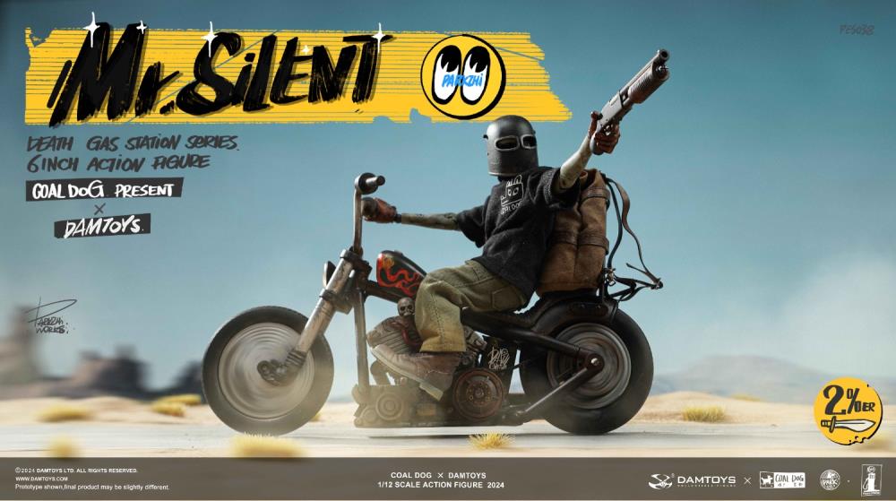 Death Gas Station Mr. Silent (Deluxe Edition) 1/12 Scale Action Figure with Motorcycle Gallery Image 3