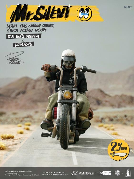 Death Gas Station Mr. Silent (Deluxe Edition) 1/12 Scale Action Figure with Motorcycle Gallery Image 12