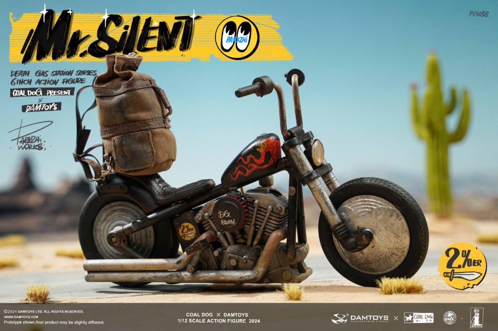 Death Gas Station Mr. Silent (Deluxe Edition) 1/12 Scale Action Figure with Motorcycle Gallery Image 9