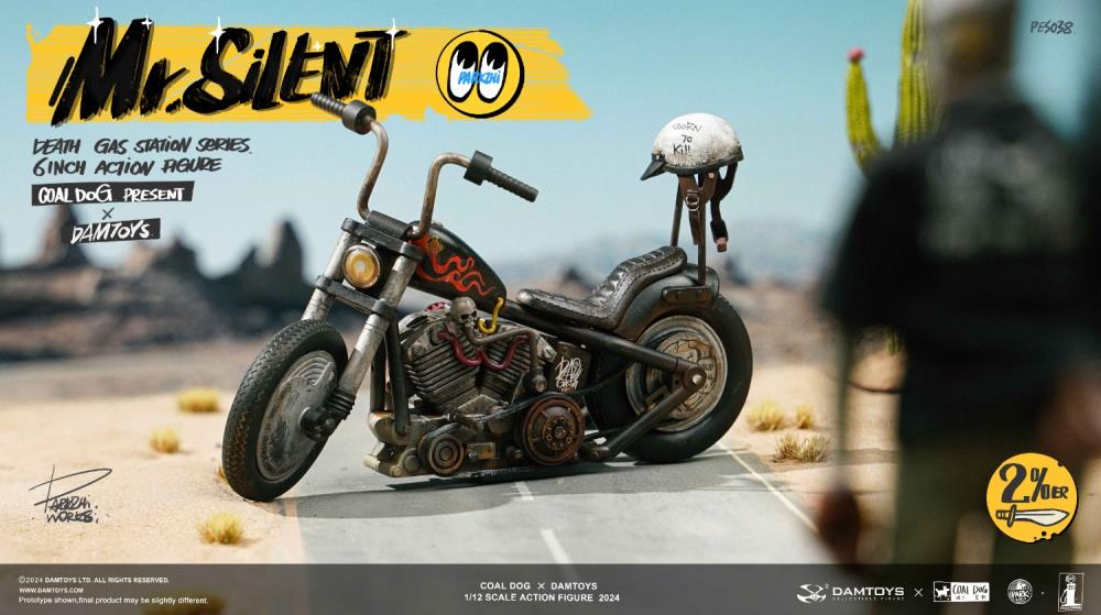 Death Gas Station Mr. Silent (Deluxe Edition) 1/12 Scale Action Figure with Motorcycle Gallery Image 8