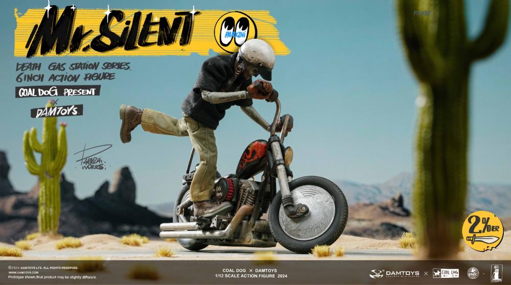 Death Gas Station Mr. Silent (Deluxe Edition) 1/12 Scale Action Figure with Motorcycle Gallery Image 4